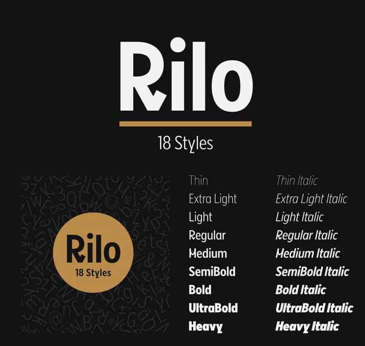 Riloos Sans Serif Font Family