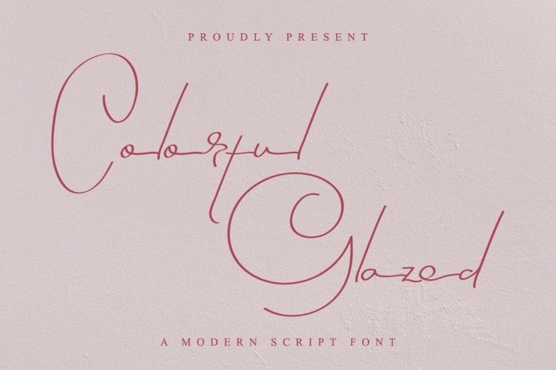 Colorful Glazed Signature Font