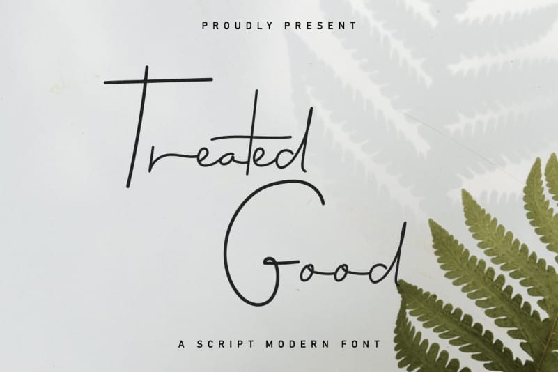Treated Good Signature Font