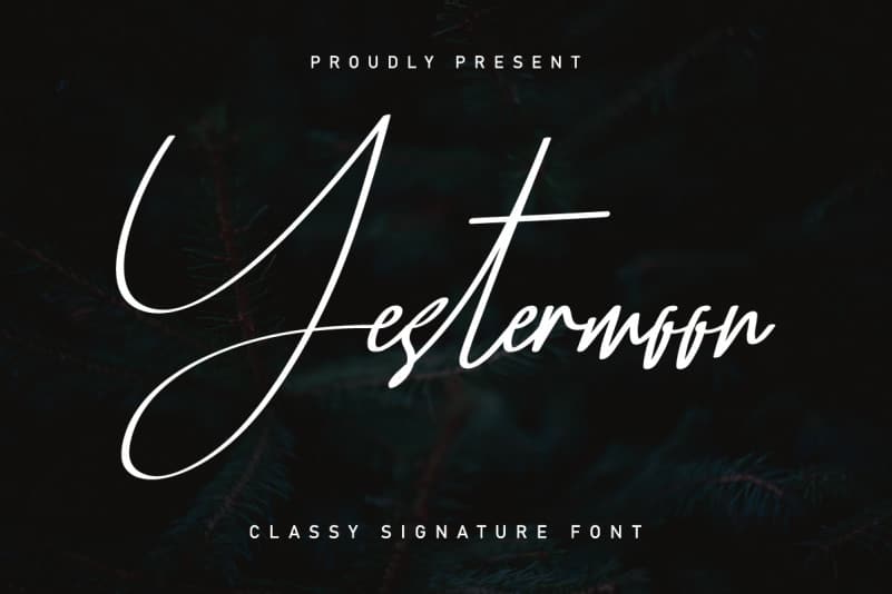 Yestermoon Signature Script Font