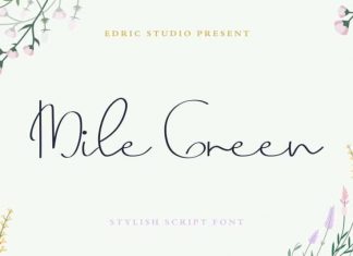 Mile Green Signature Font