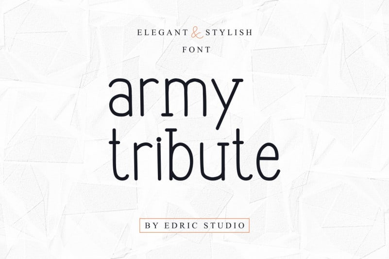 Army Tribute Display Sans Font