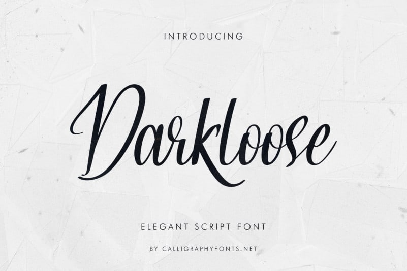 Darkloose Calligraphy Script Font