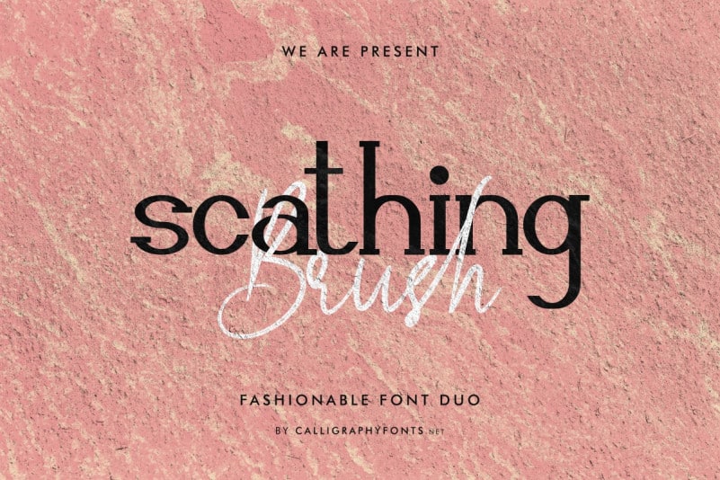 Scathing Brush Font Duo