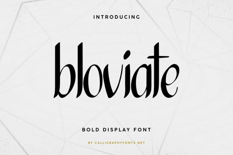 Bloviate Simple Display Font