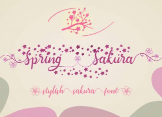 Spring Sakura Calligraphy Font