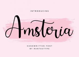 Amsteria Calligraphy Font