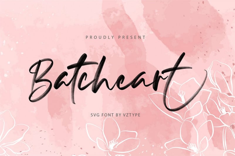 Batcheart Brush Font