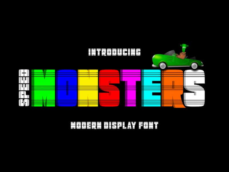 Speed Monsters Display Font