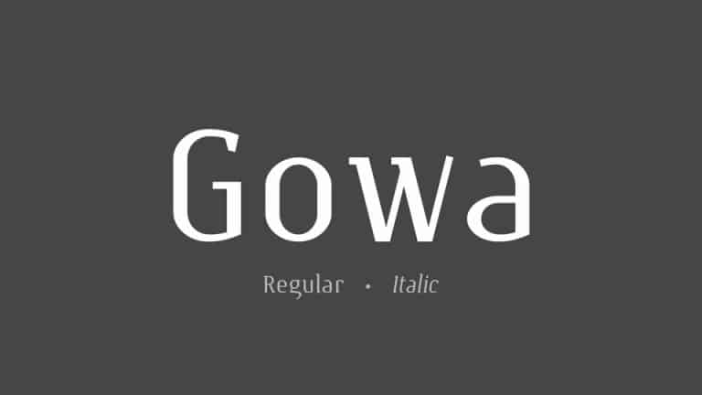 Gowa Serif Font