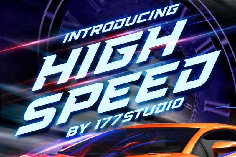 High Speed - Sports Display Font