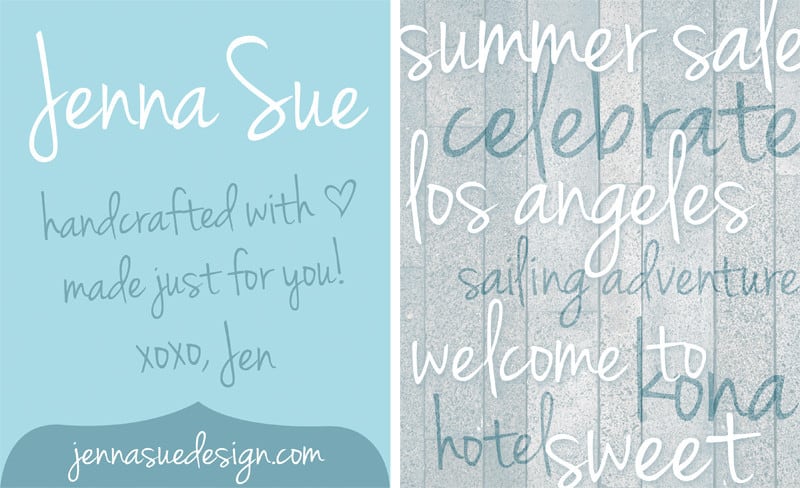 Jenna Sue Handwritten Font
