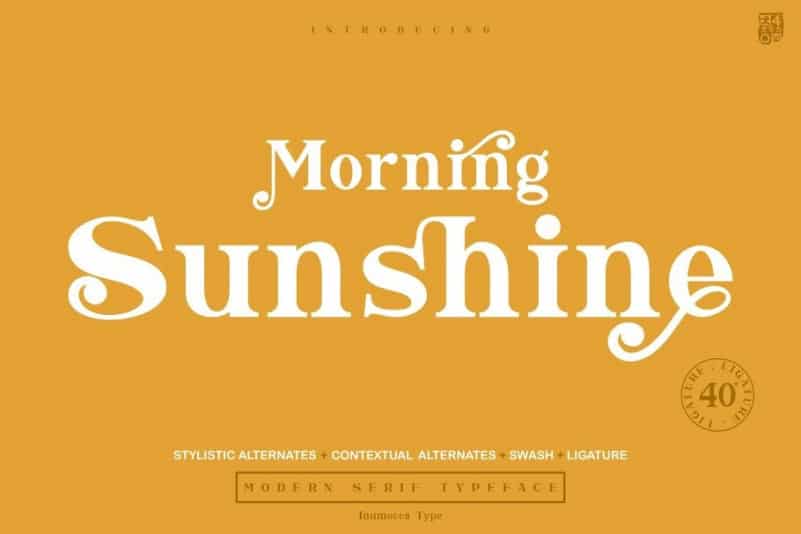 Morning Sunshine Serif Font