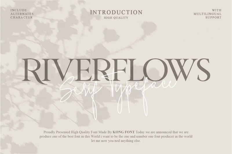Riverflows Serif Font