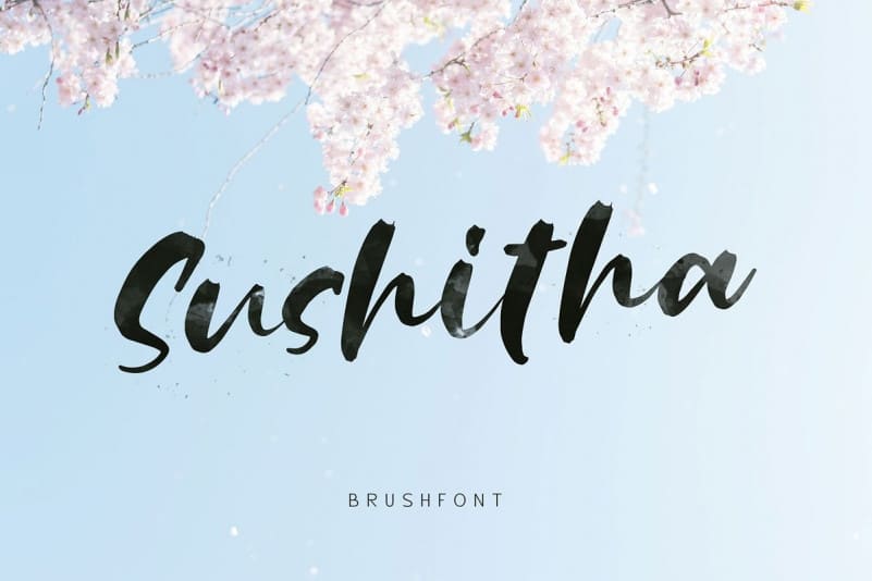 Sushitha Brush Font