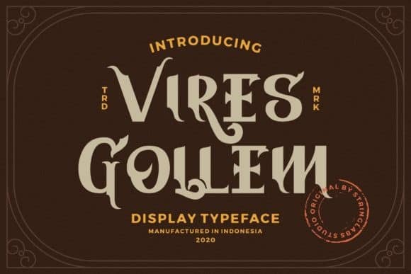 Vires Gollem Display Font