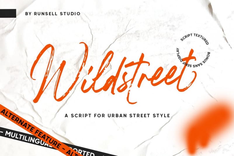 Wildstreet Brush Font