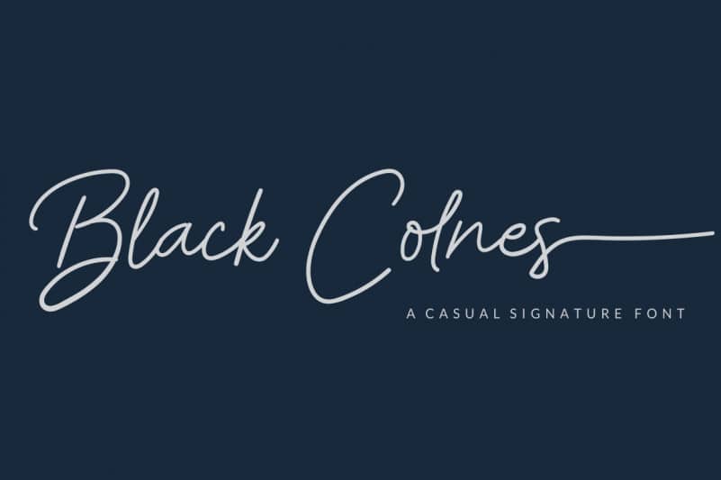 Black Colnes Handwritten Font