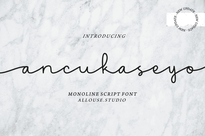 Ancukaseyo Monoline Script Font Befonts Com