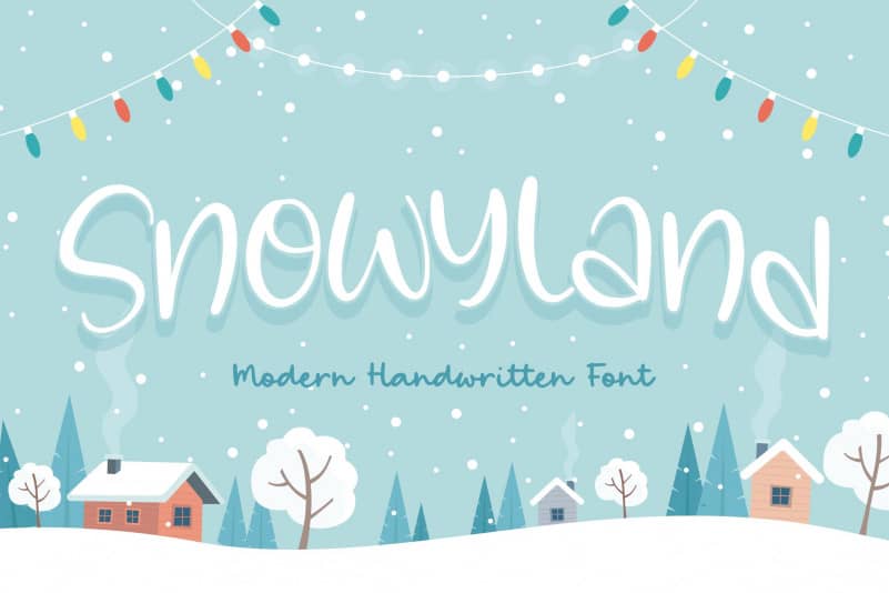 Snowyland Modern Handwritten Font