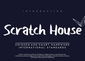 Scratch House Brush Font