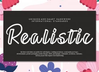 Realistic Script Font