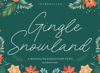 Gingle Snowland Monoline Signature Font