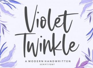 Violet Twinkle Modern Handwritten Script Font