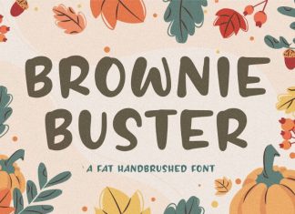 BROWNIE BUSTER Fat Handbrushed Font
