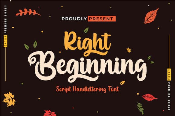 Right Beginning Script Font