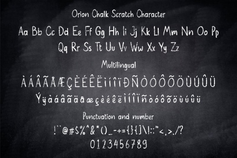 Orion Chalk Display Font Befonts Com