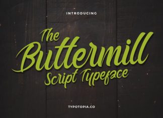 Buttermill Script Typeface