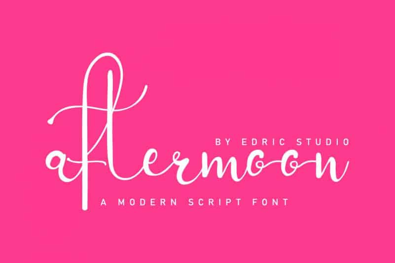 Aftermoon Calligraphy Font