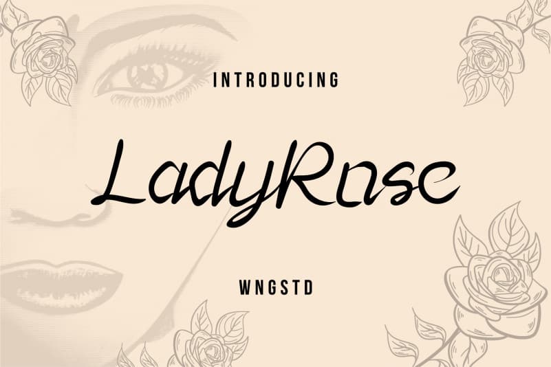 Lady Rose Calligraphy Typeface