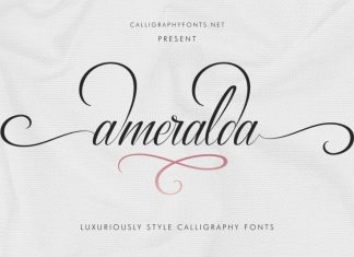 Ameralda Luxurious Calligraphy Script Font