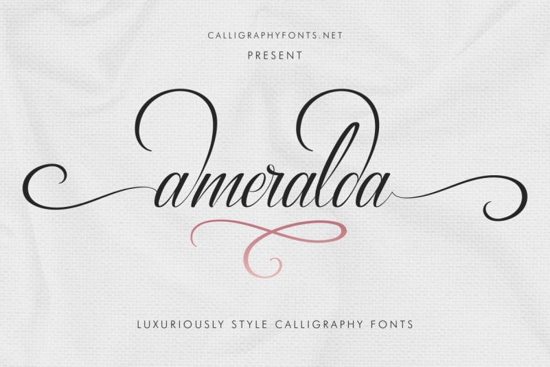Ameralda Luxurious Calligraphy Script Font