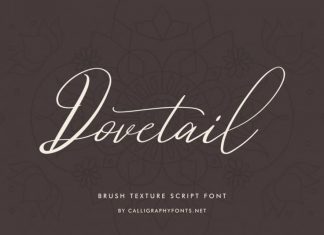 Dovetail Luxurious Calligraphy Script Font