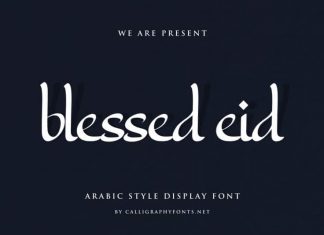 Blessed Eid Arabic Style Font