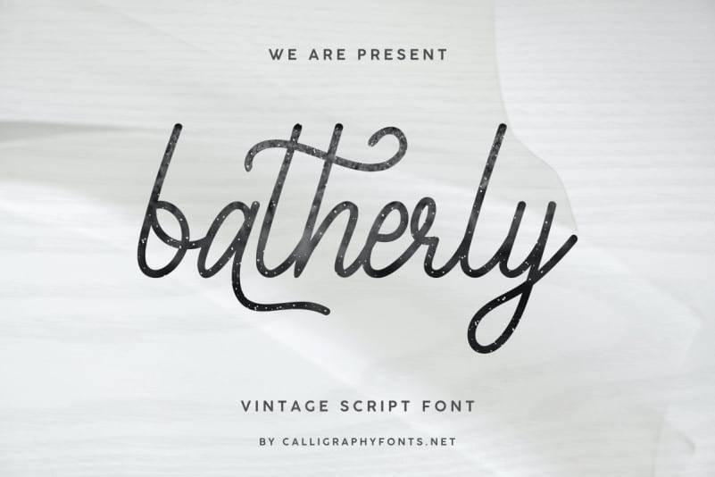 Batherly Handwriting Script Font