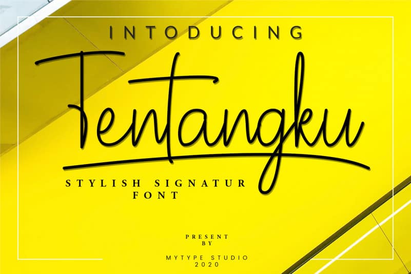 Tentangku Signature Font
