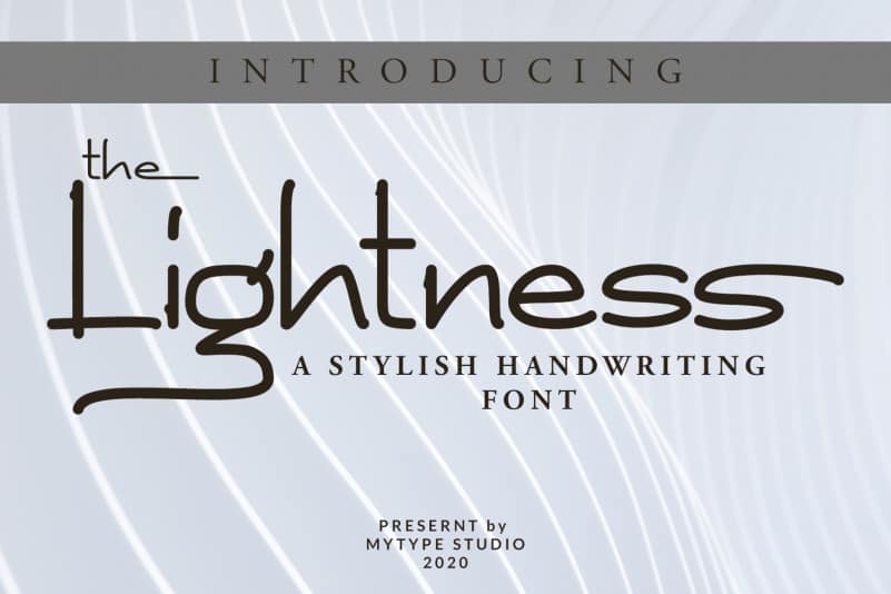 The lightness Handwritten Font