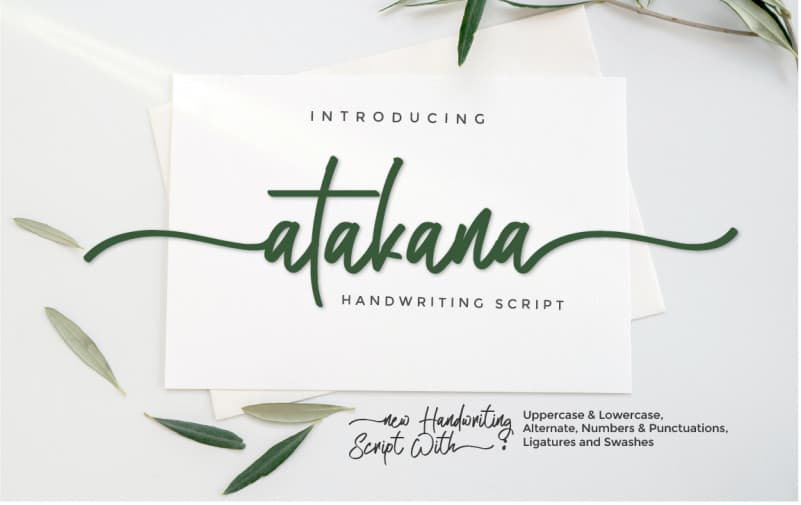 Atakana Script Font