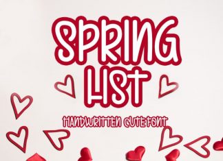 Spring List Display Font