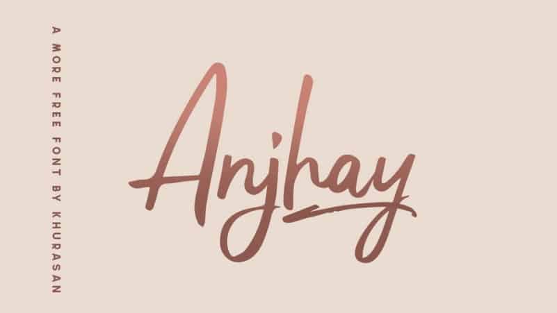 Anjhay Script Font