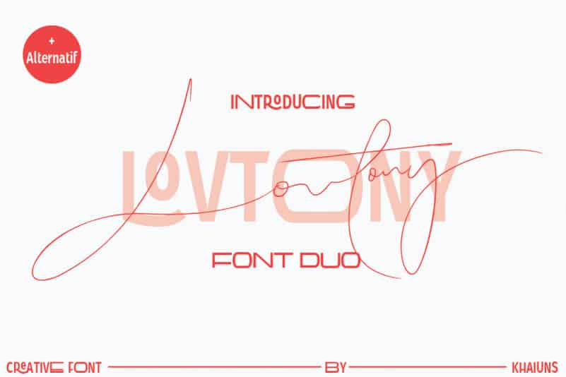 Lovtony Font Duo