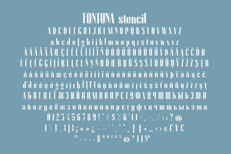 Fontuna Stencil Display Font Befonts Com