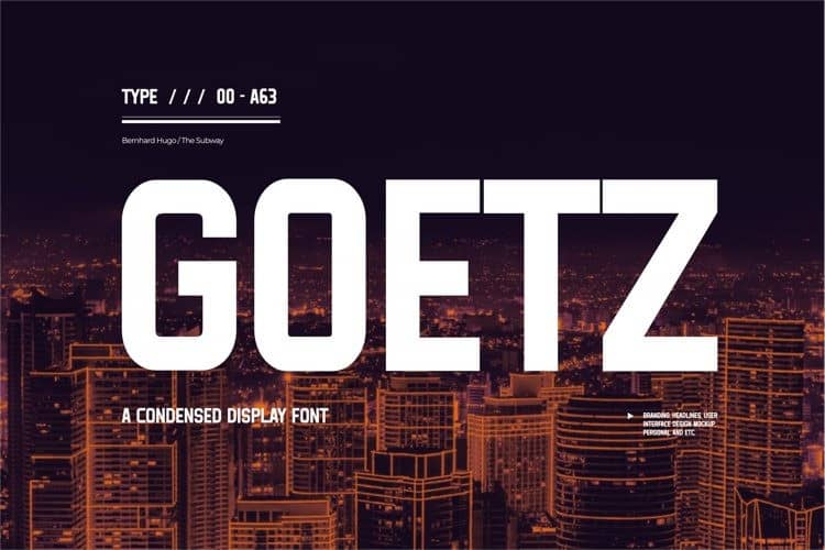 Goetz Display Font