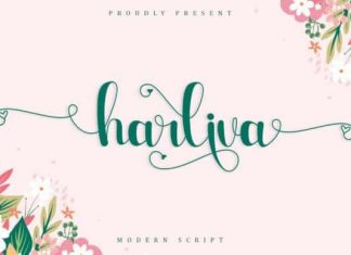 Harliva Calligraphy Font