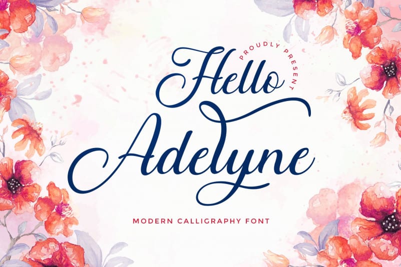 Hello Adelyne Calligraphy Font