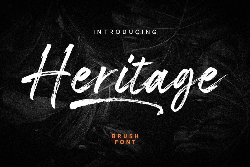Heritage Brush Font